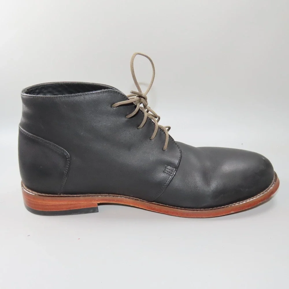 Nisolo Everyday Chukka Boot Black Leather Mens 8.5 Casual‎ Outdoors Made In Peru